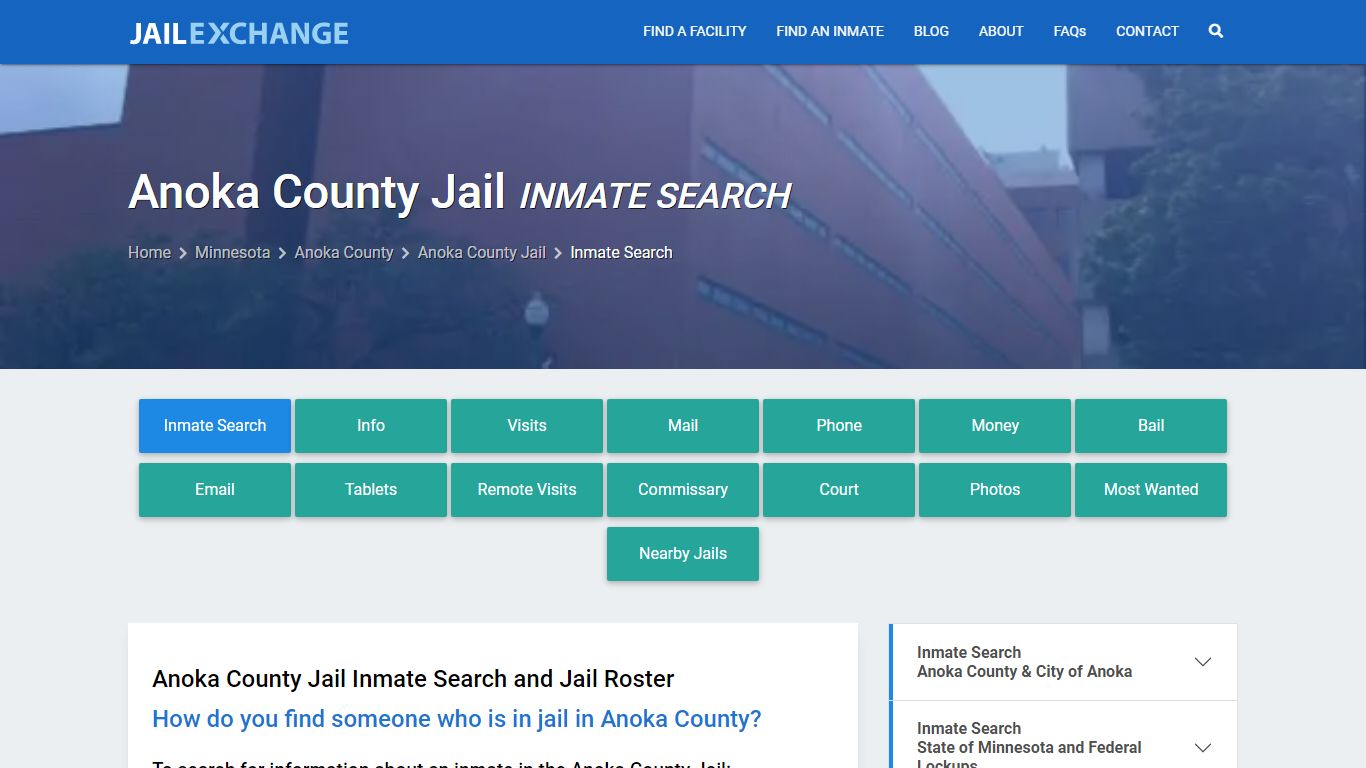 Inmate Search: Roster & Mugshots - Anoka County Jail, MN